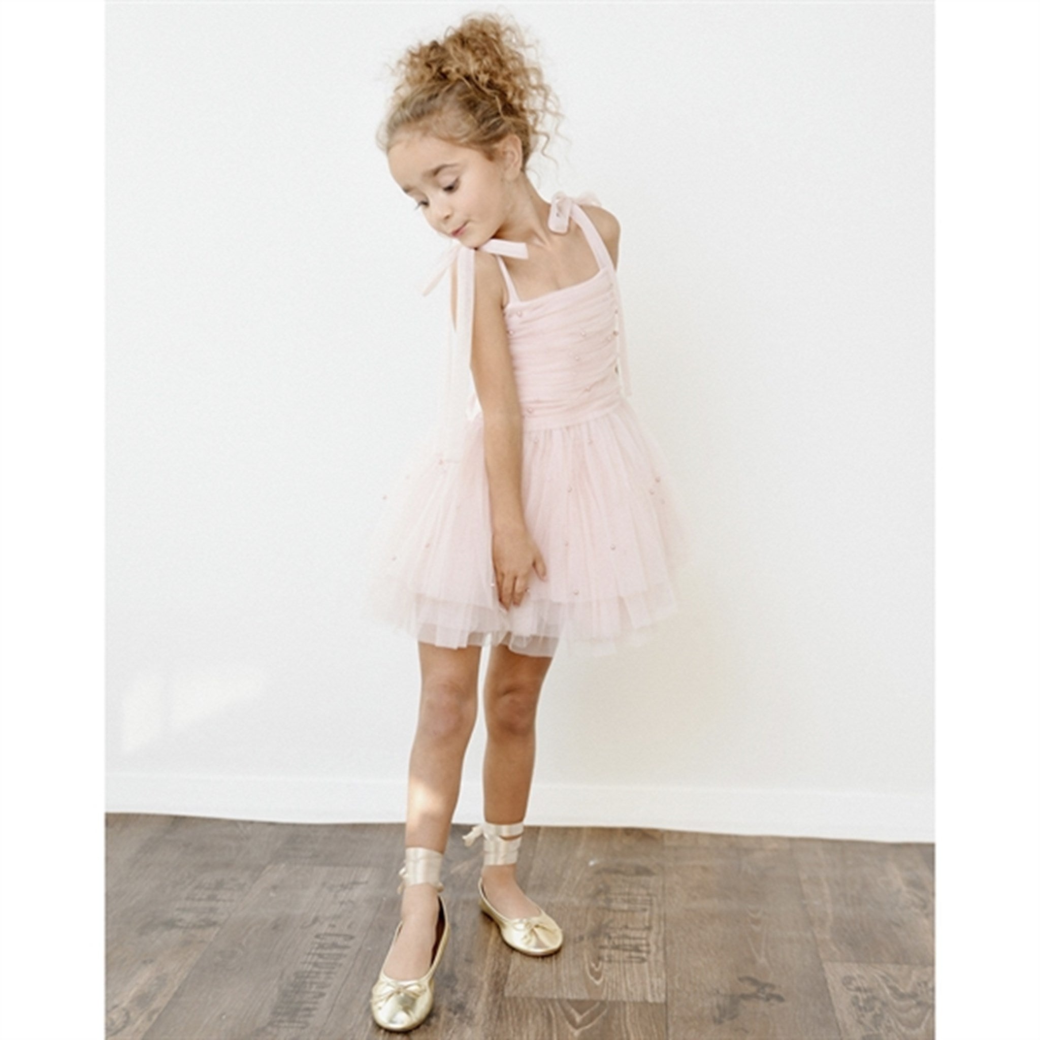Dolly by Le Petit Tom Pearl Tulle Ballerinasko Kjole Pink 4