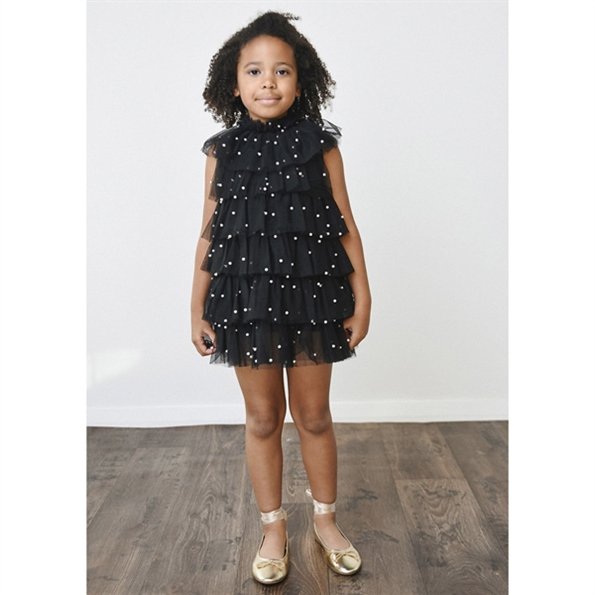 Dolly by Le Petit Tom Pearl Tutully Tiered Tulle Tuttu Kjole Black