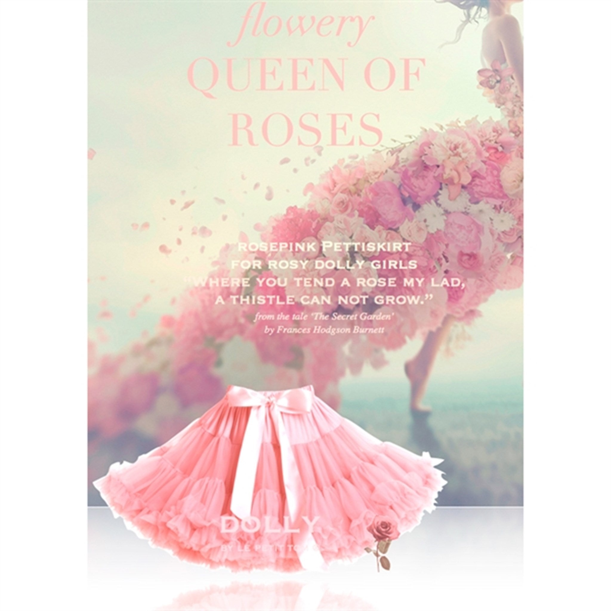 Dolly By Le Petit Tom Petttiskirt Queen Of Roses Skjørt Rose Pink 3