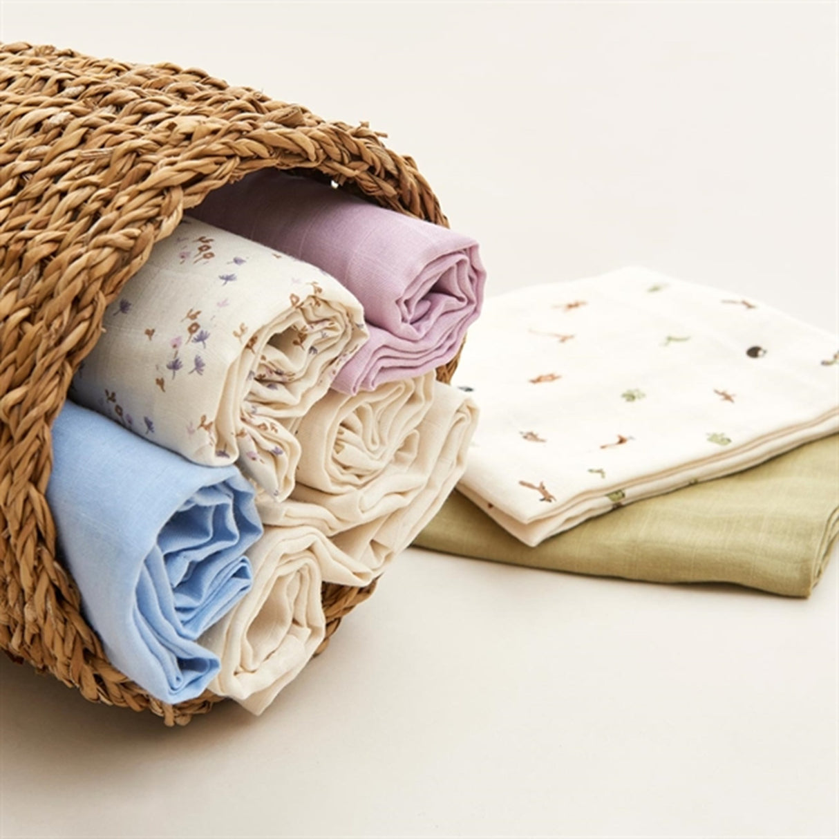 Pippi Økologiske Stoll Bleier 4-pakning Celestial Blue