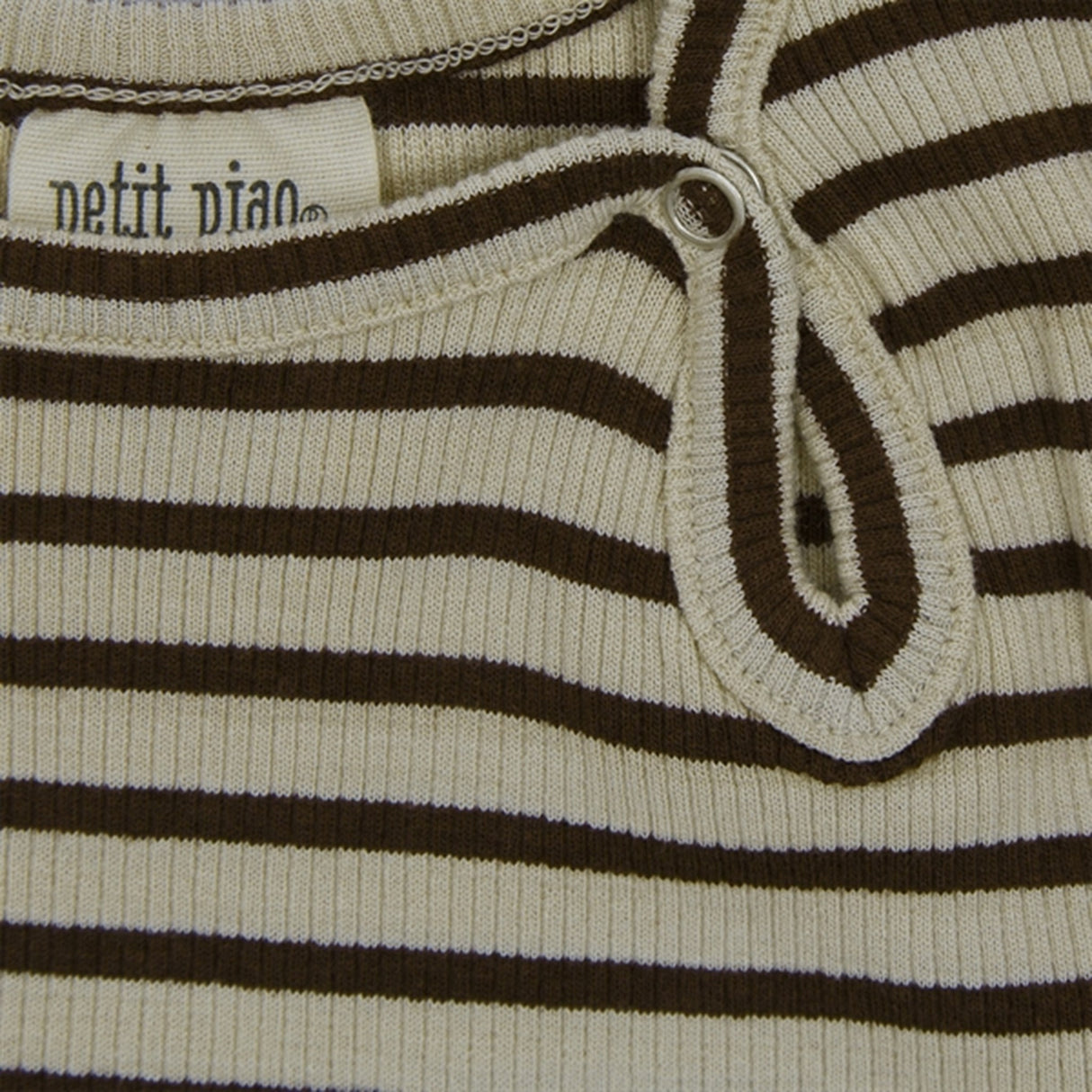 Petit Piao French Roast/Tapioka Modal Striped Body