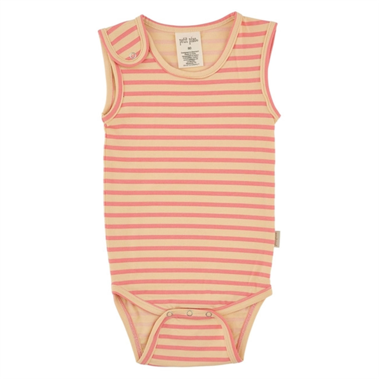 Petit Piao Dark Peach Striped Body Vest