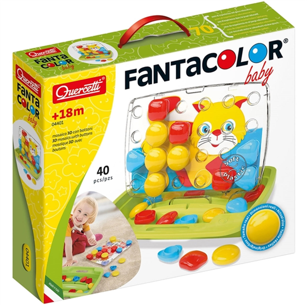Quercetti Stiftemosaikk FantaColor Baby (40 deler)