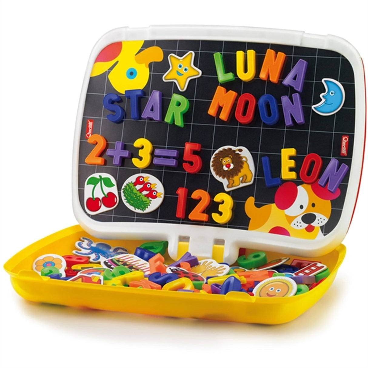 Quercetti Magnetiske Bokstaver og Tall - Sett med Tavle