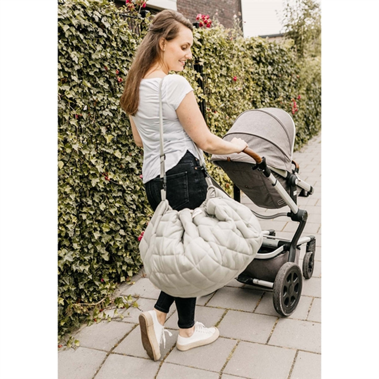 Play&Go 2-i-1 Leketeppe Soft Organic Meadow Green