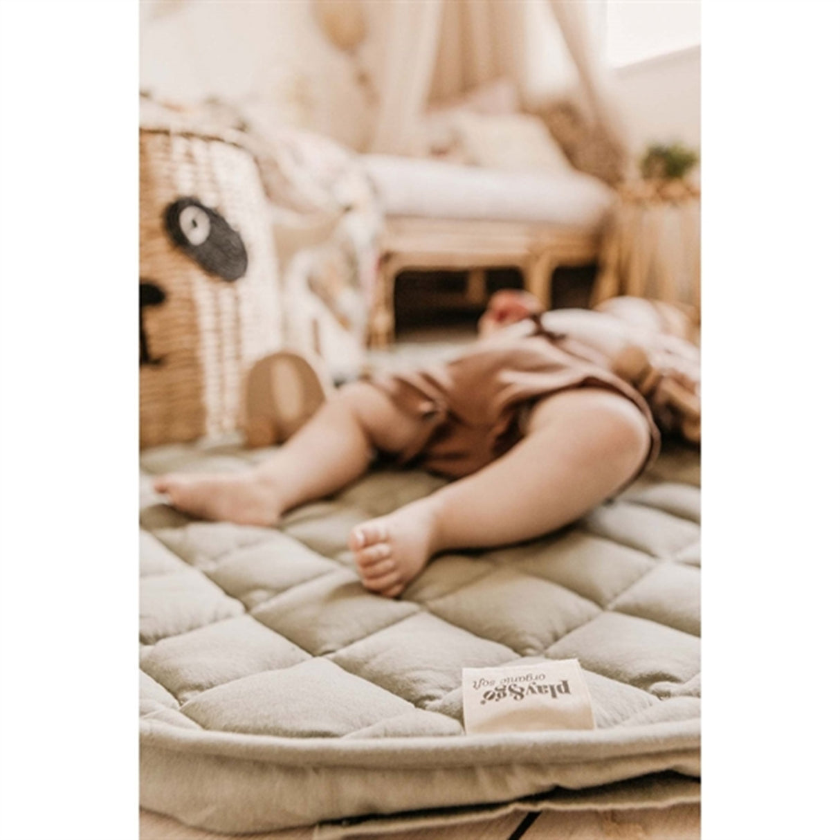 Play&Go 2-i-1 Leketeppe Soft Organic Meadow Green