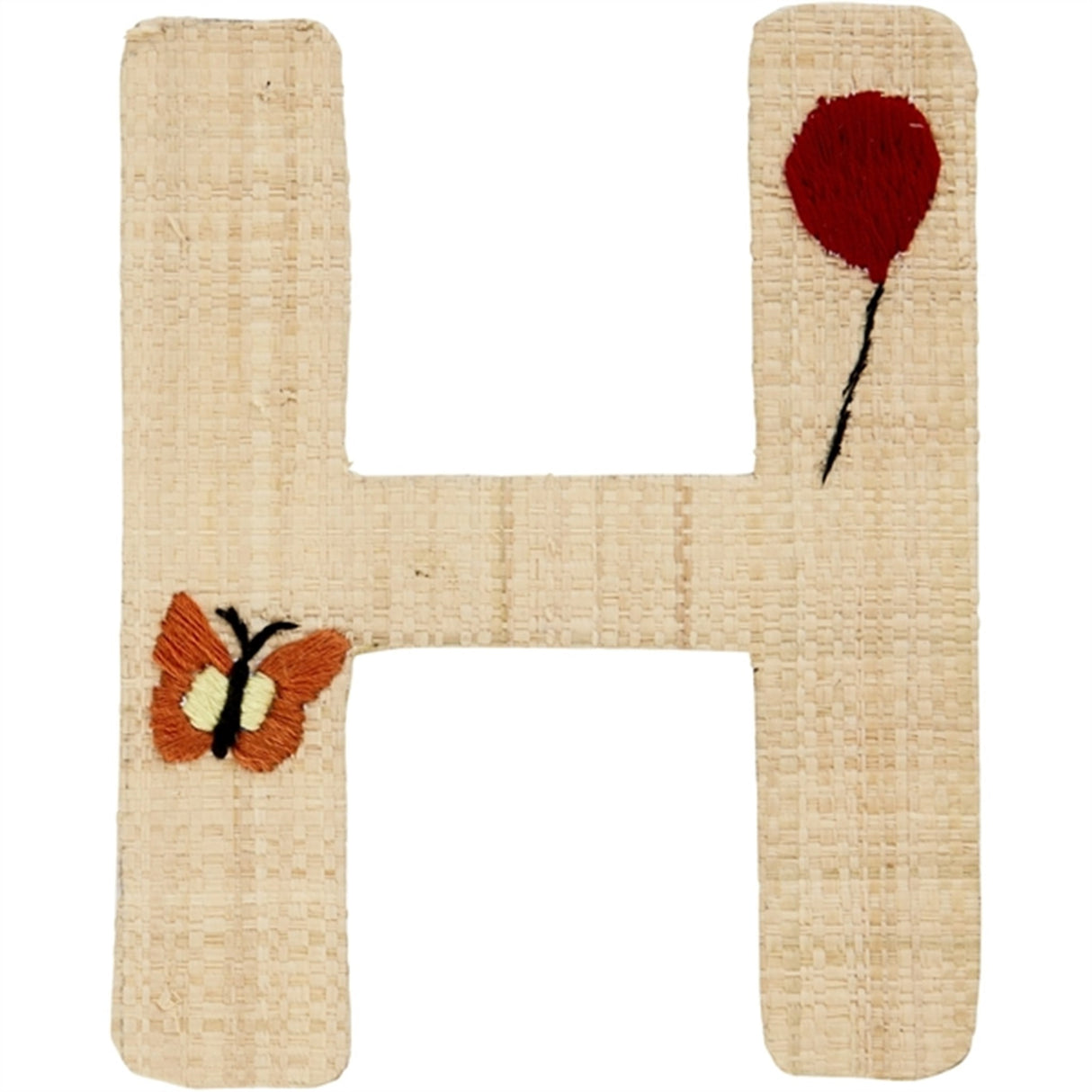 RICE Nature Raffie Klistremerke Bogstav Flowers & Animals