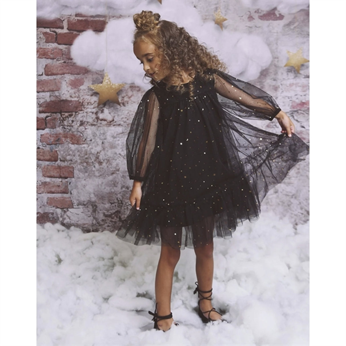 Dolly by Le Petit Tom Stars & Moon Tulle Empress Kjole Black