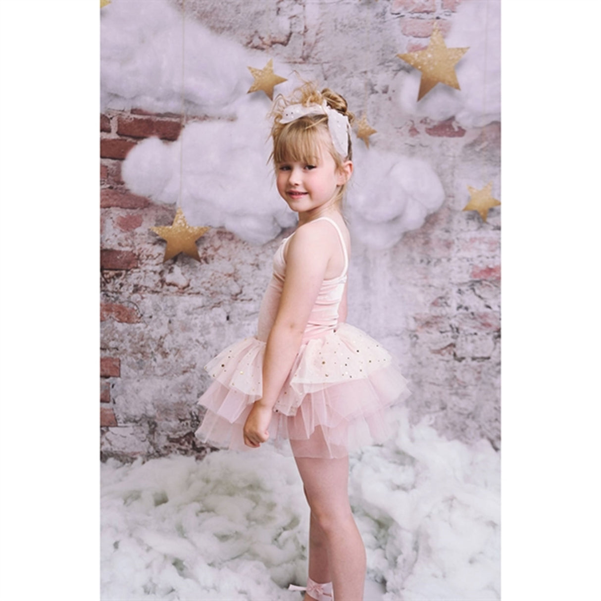Dolly by Le Petit Tom Velvet Leotard With Tulle Tutu Kjole Ballet Pink