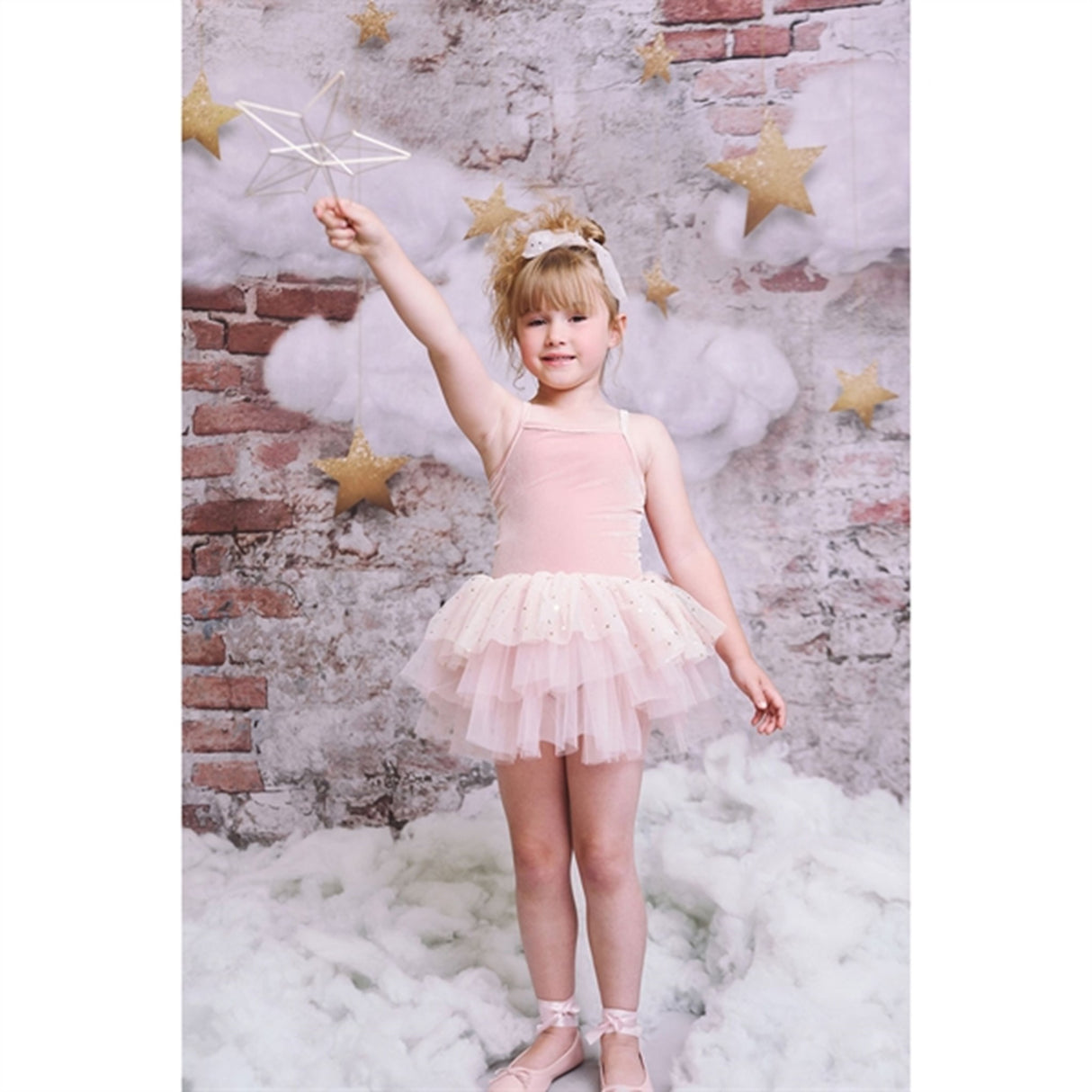 Dolly by Le Petit Tom Velvet Leotard With Tulle Tutu Kjole Ballet Pink