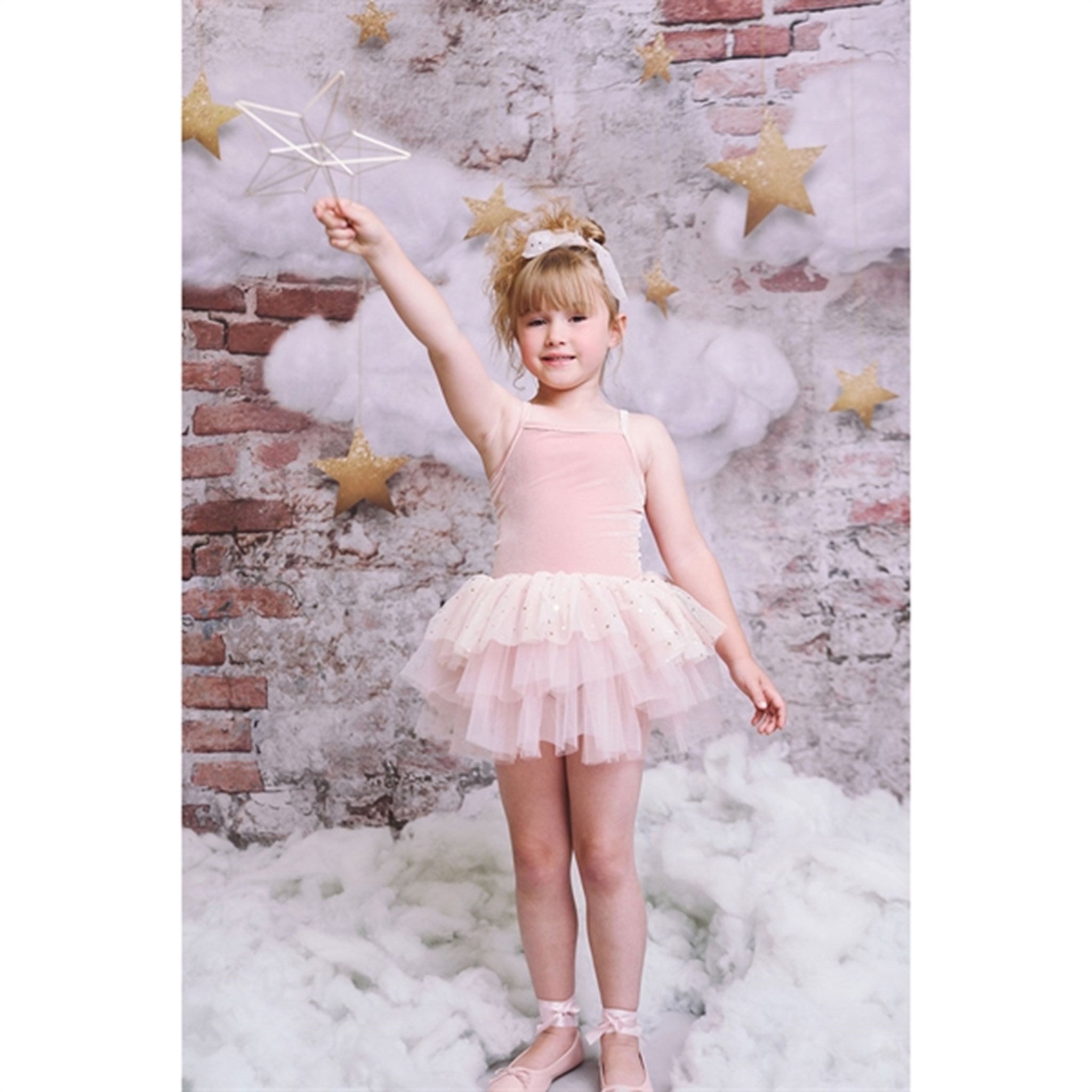 Dolly by Le Petit Tom Velvet Leotard With Tulle Tutu Kjole Ballet Pink 3