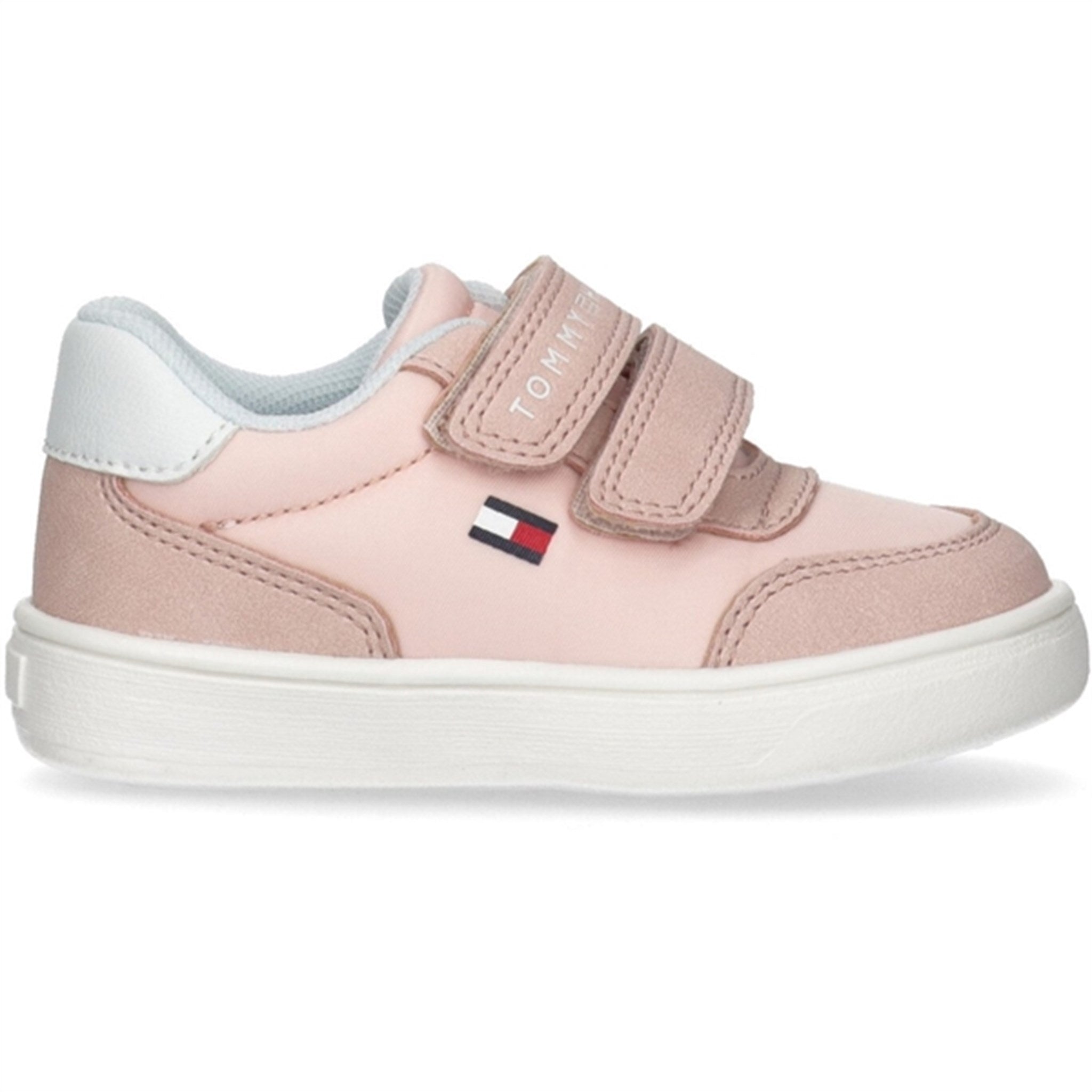 Tommy Hilfiger Low Cut Borrelås Sneaker Pink/White 2
