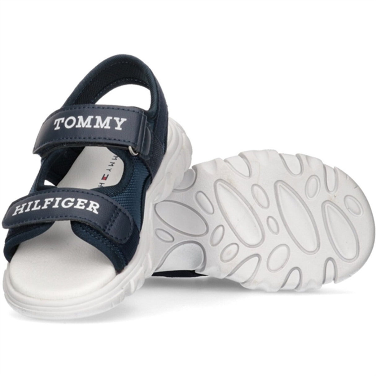 Tommy Hilfiger Logo Borrelås Sandal Blue