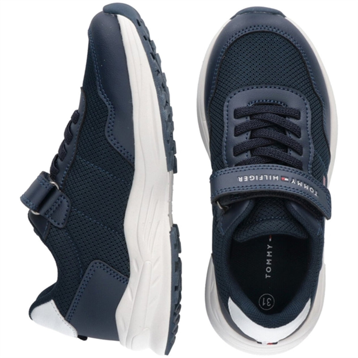 Tommy Hilfiger Low Cut Lace-up Borrelås Sneaker Blue