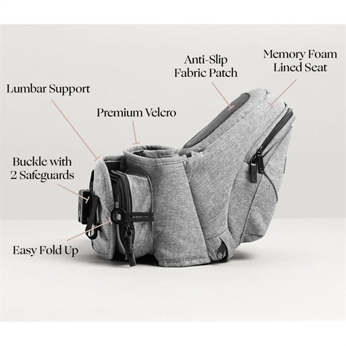 Tushbaby V2 Hip Carrier Grey