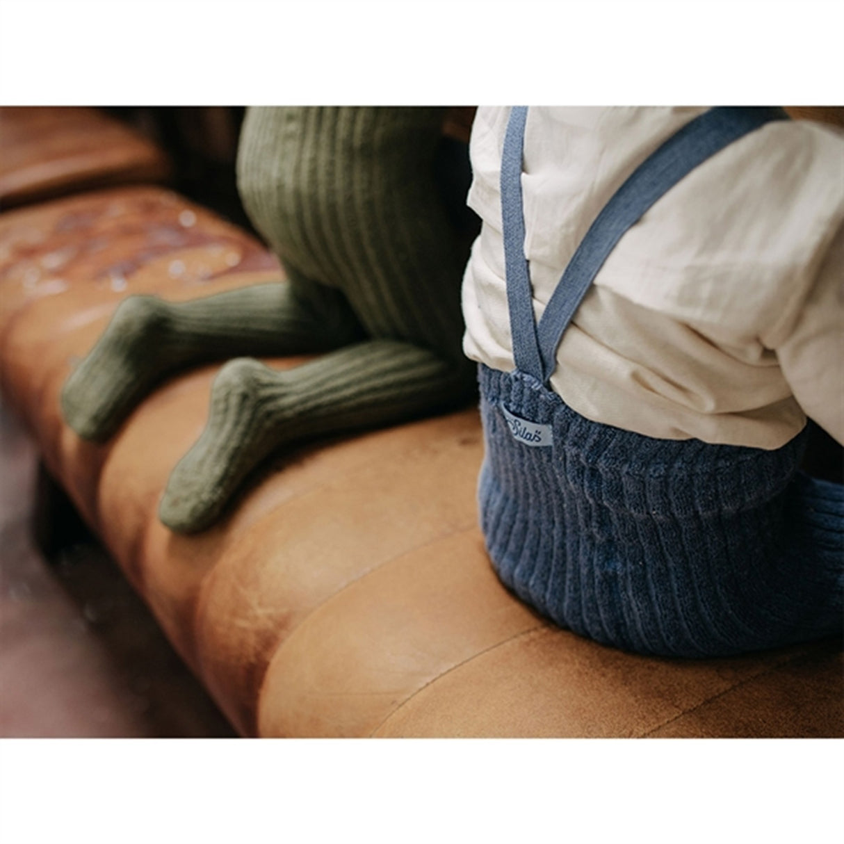 Silly Silas Granny Teddy Tights Olive