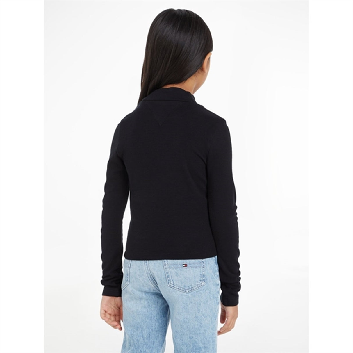 Tommy Hilfiger Stripe Mock Genser Black / Desert Sky Stripe