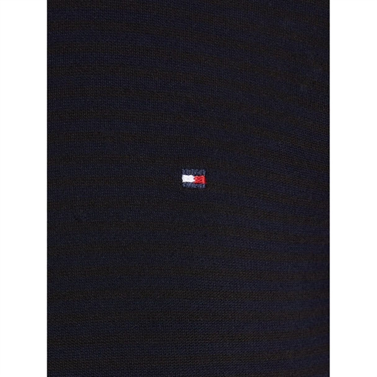 Tommy Hilfiger Stripe Mock Genser Black / Desert Sky Stripe