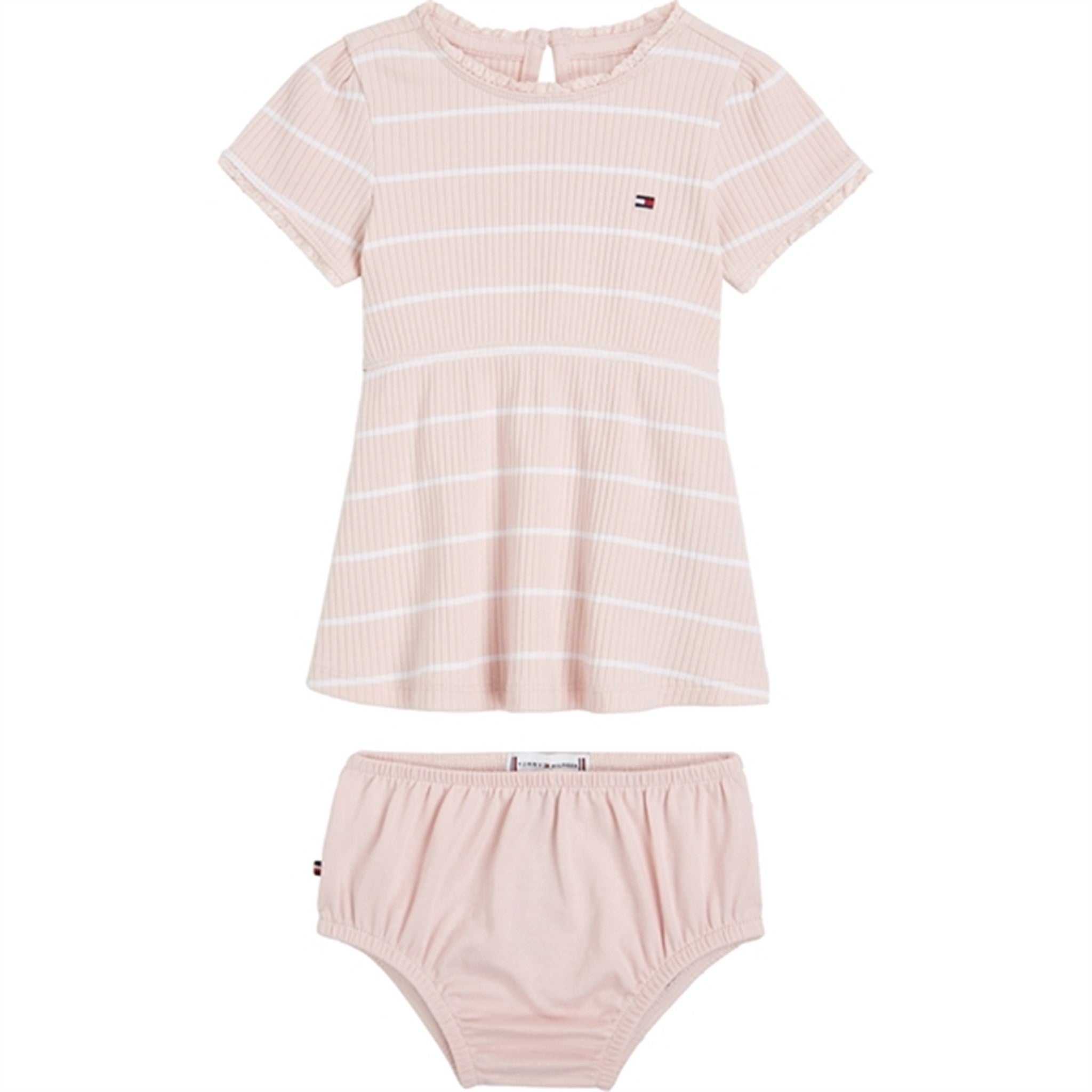 Tommy Hilfiger Baby Striped Rib Kjole Whimsy Pink / White Stripe
