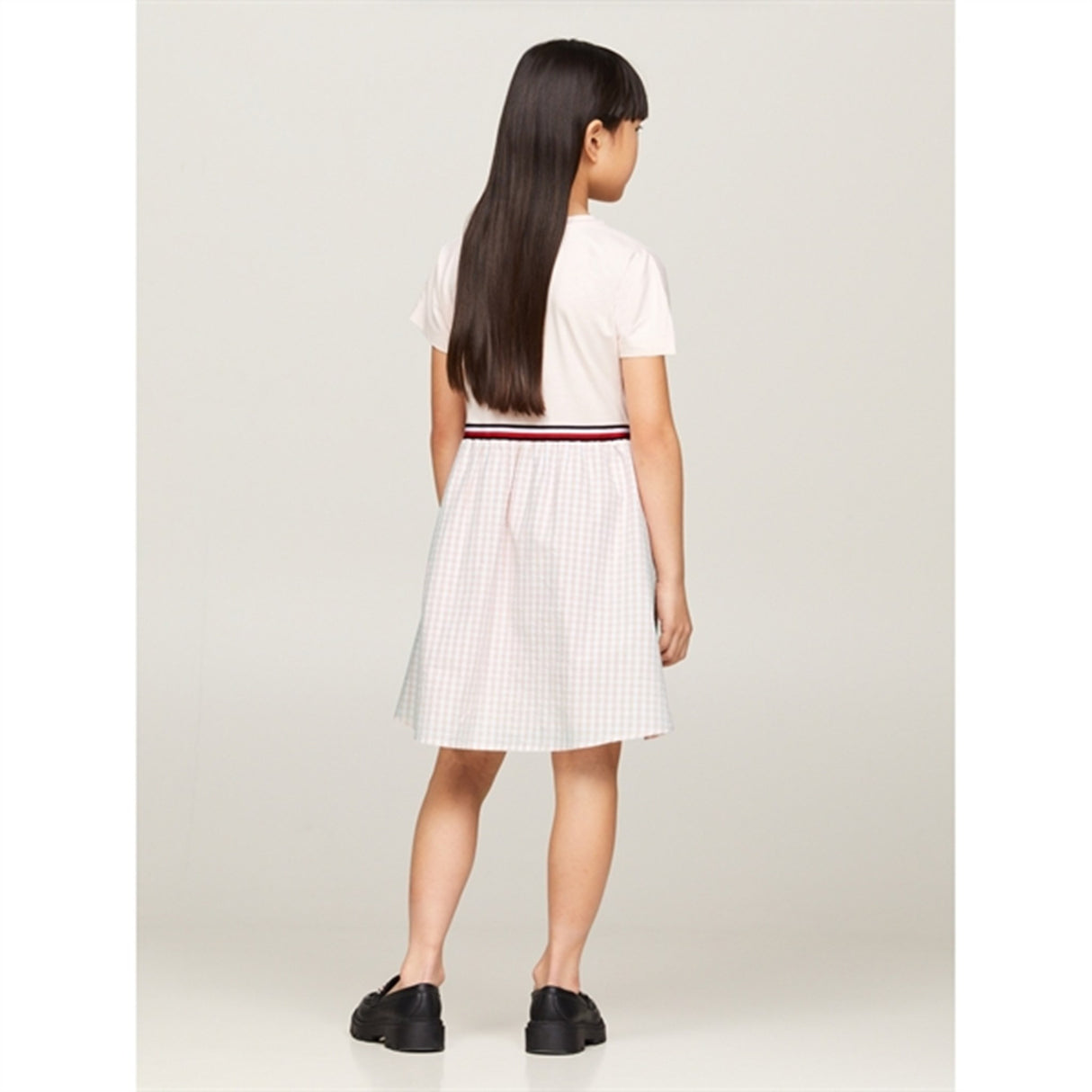 Tommy Hilfiger Gingham Combi Kjole Whimsy Pink Check