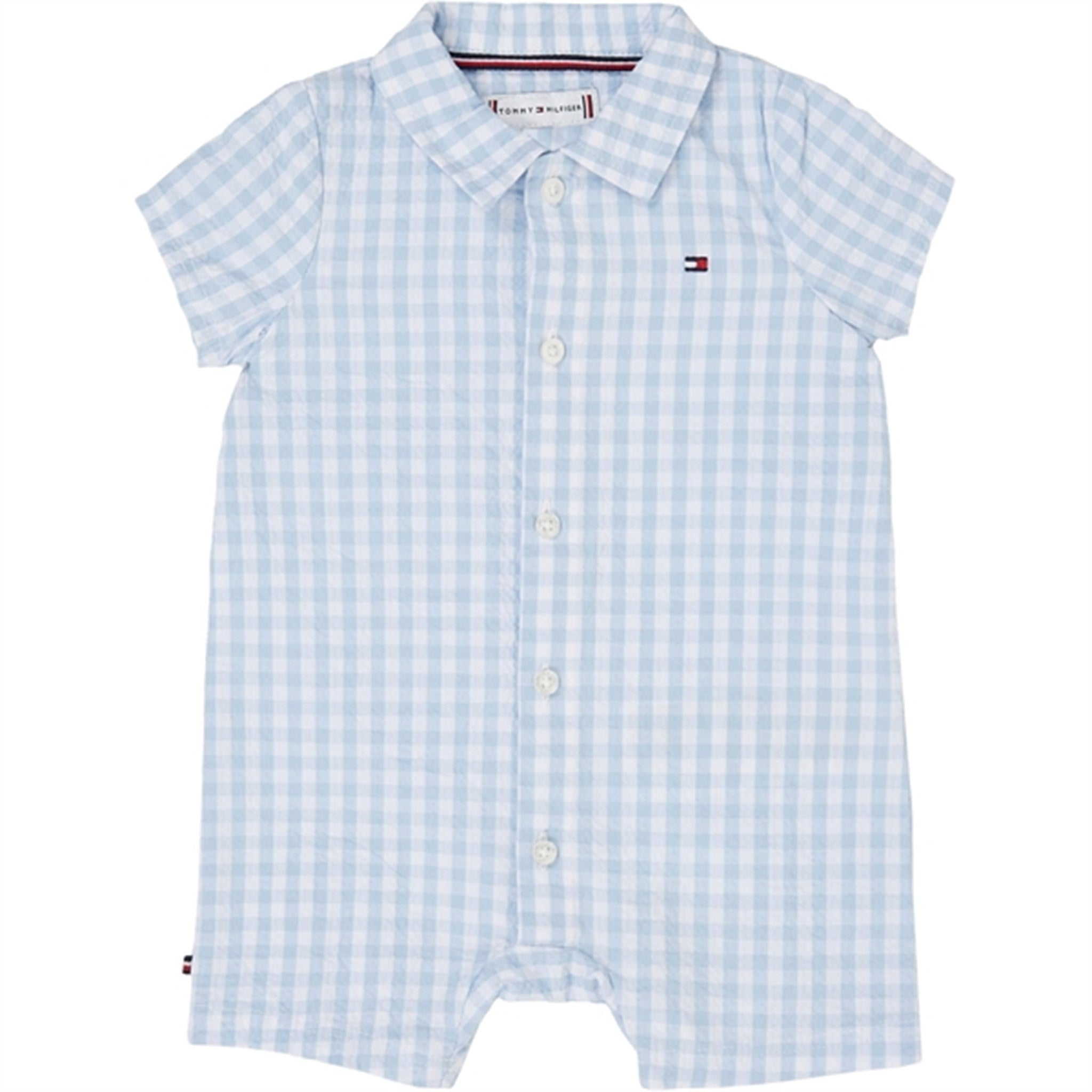 Tommy Hilfiger Baby Gingham Rompers White / Blue Check