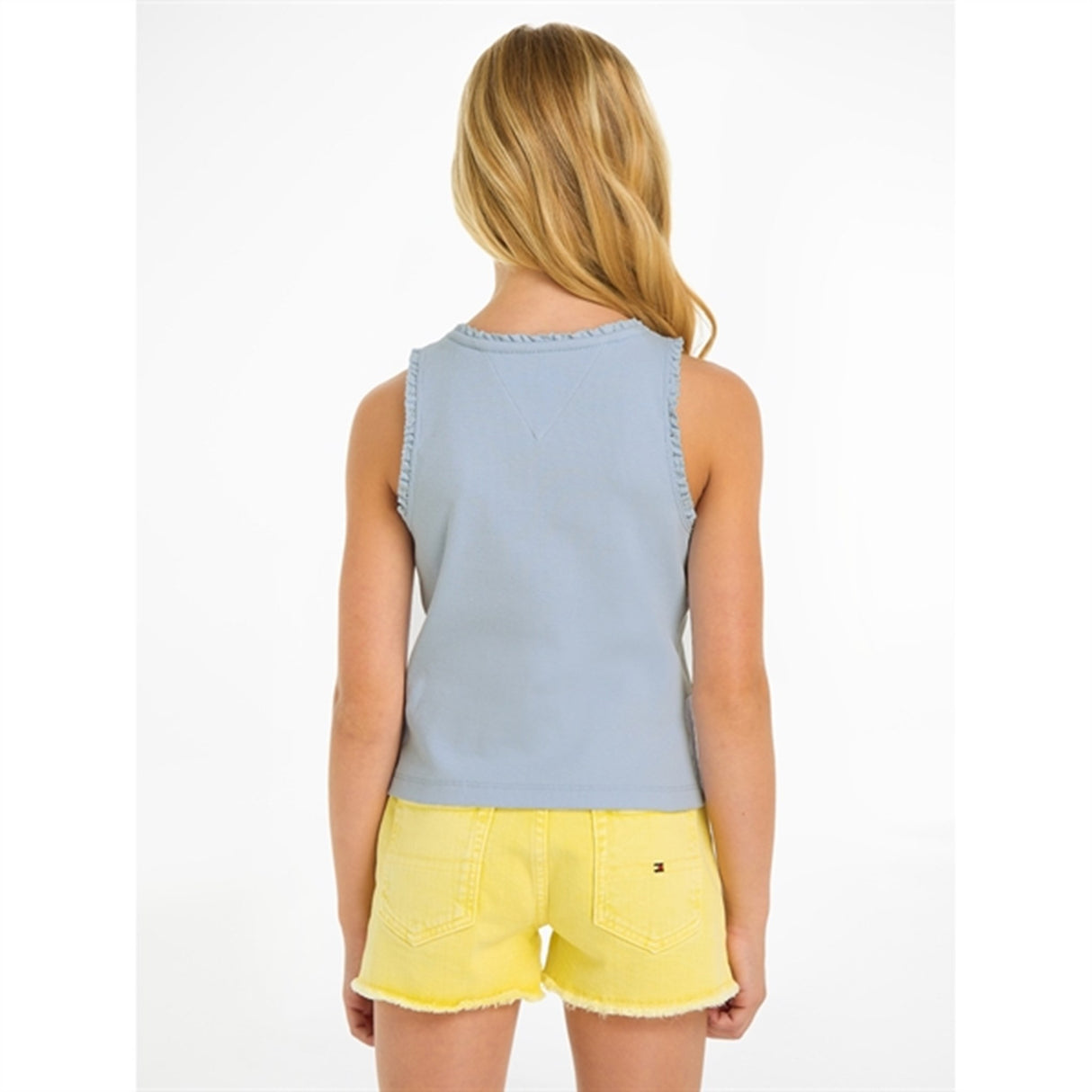 Tommy Hilfiger Essential Rib Lace Tank Topp Breezy Blue