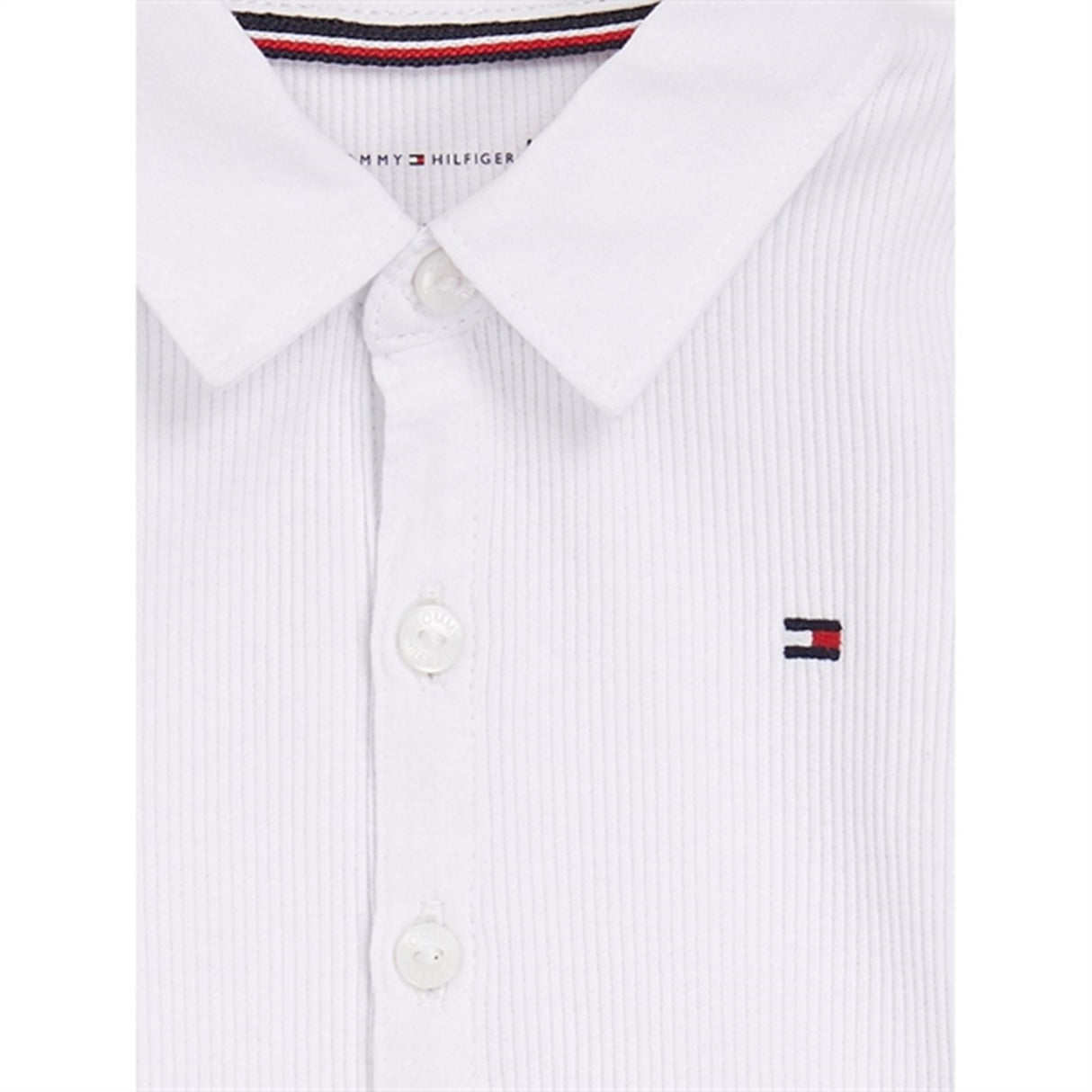 Tommy Hilfiger Baby Rib Collar Body White