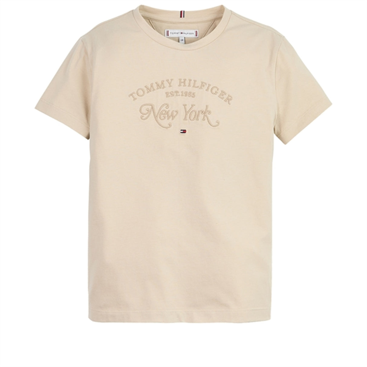 Tommy Hilfiger Icon Script Embro T-Shirt Savannah Sand