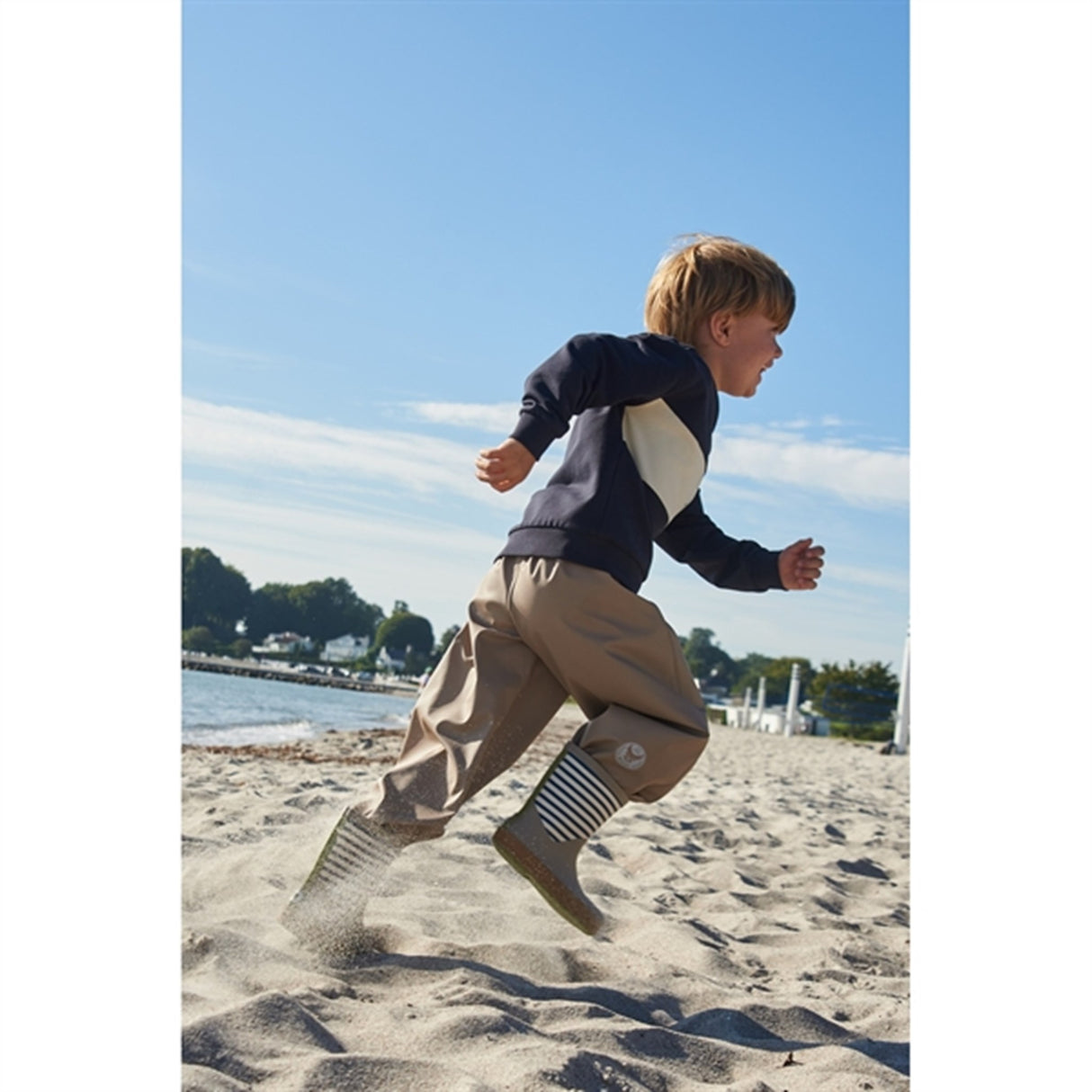 Wheat Gummistøvler Juno Blue Stripe