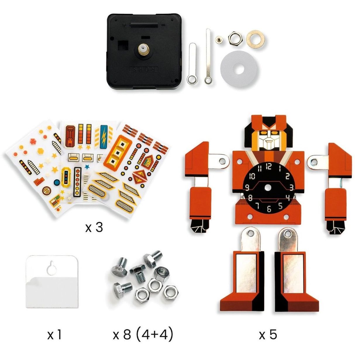 Djeco DIY Robotime Veggklokke 3