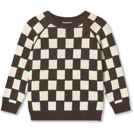 Fliink Sandshell / Coffee Bean Nova Check Pullover