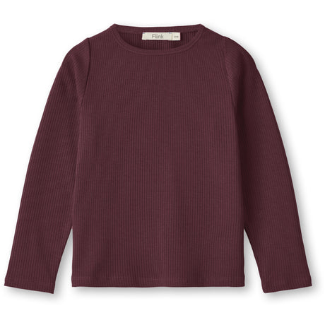 Fliink Burgendy Kenna Ls Bluse