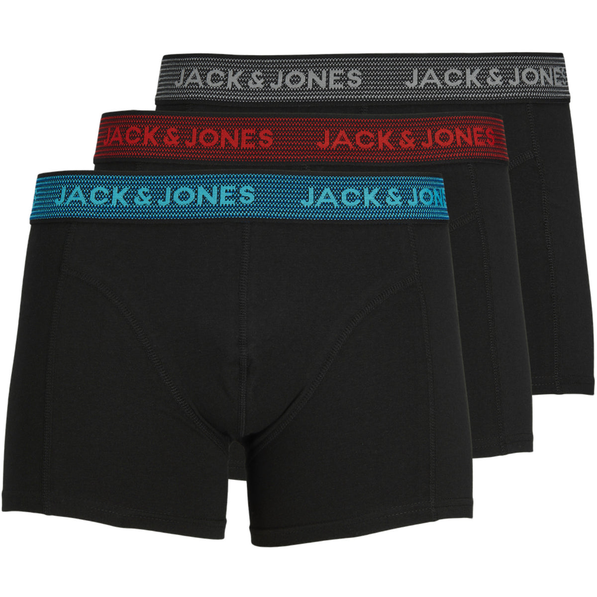 Jack & Jones Asphalt Jacwaistband Trunks 3 Pakke Noos Jnr