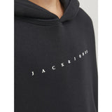 Jack & Jones Black Loose Jjestar Jj Sweat Hette Noos Jnr