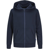 Jack & Jones Navy Blazer Jjebradley Sweat Zip Hette Noos Jnr
