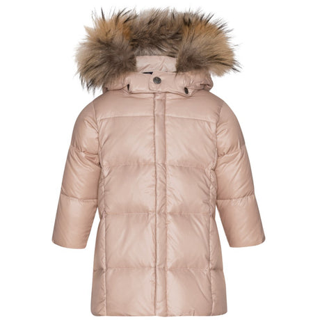 Ver de Terre Featherlight Baby Girls Dunfrakke m. Pels Mahogany Rose