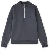 Mads Nørgaard Asphalt Mix Sweat N Crewie Half Zip Collegegenser