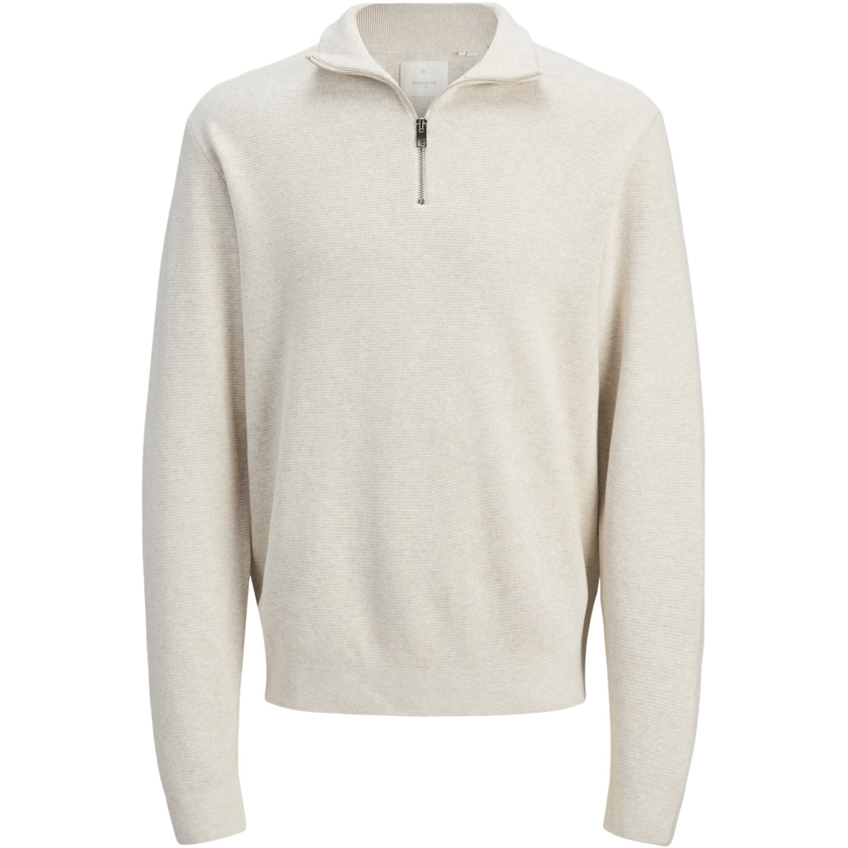 Jack & Jones Cloud Dancer Melange Jwhmilano Stitch Strikk Half Zip Jnr