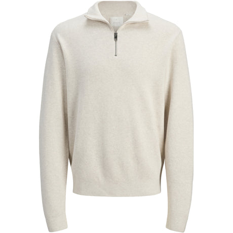 Jack & Jones Cloud Dancer Melange Jwhmilano Stitch Strikk Half Zip Jnr