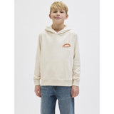 Jack & Jones Antique White Jwhparos Type Sweat Hette Back Jnr