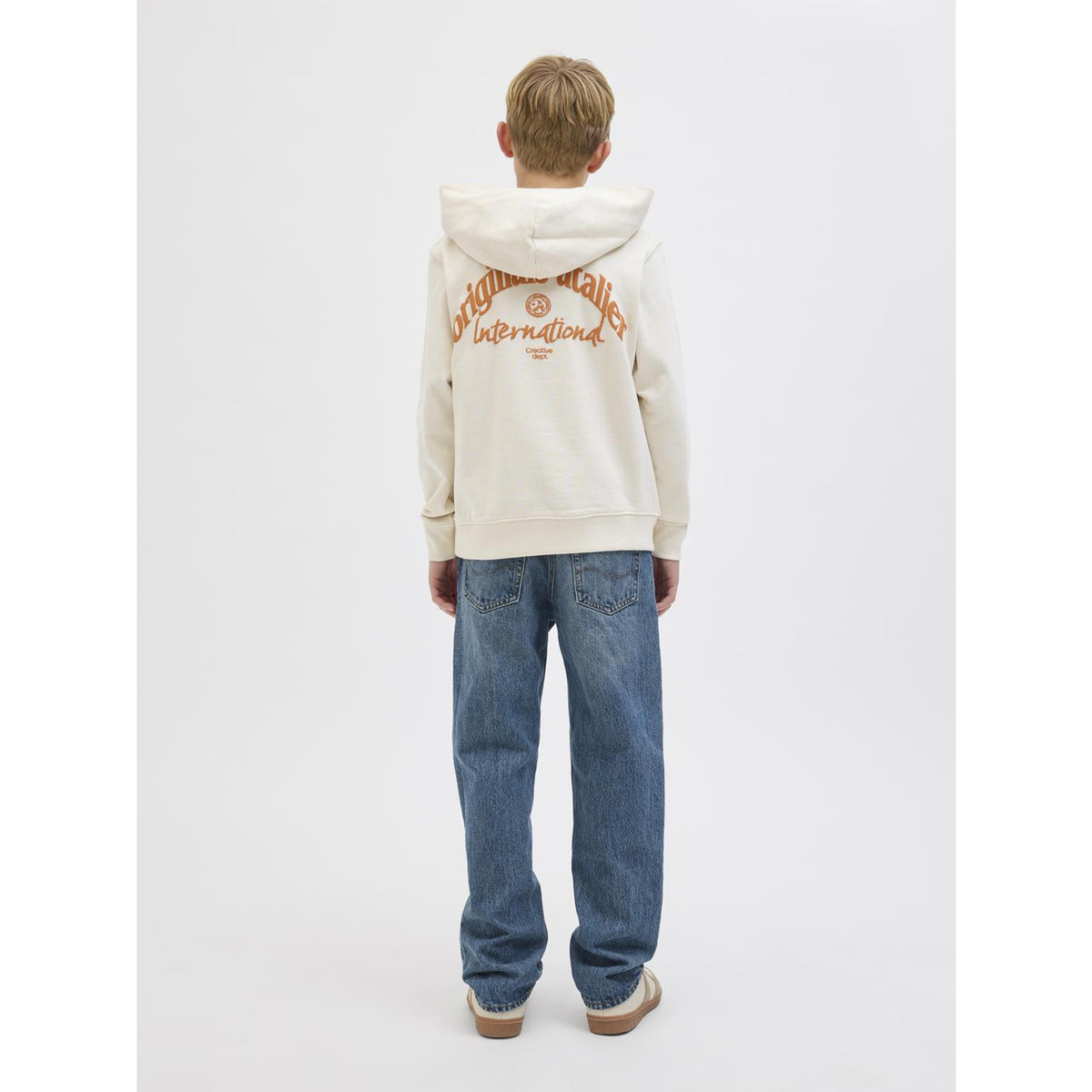 Jack & Jones Antique White Jwhparos Type Sweat Hette Back Jnr