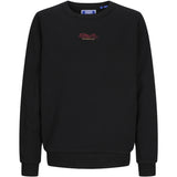 Jack & Jones Black Jwhretiro Back Sweat Crew Neck Jnr