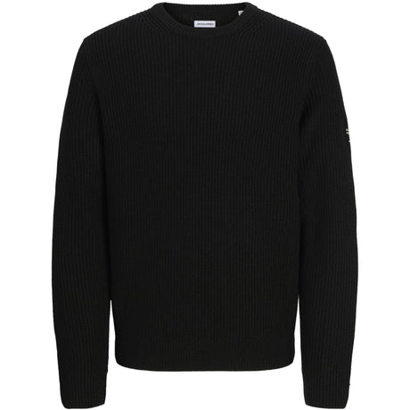 Jack & Jones Black Jjcleveland Strikk Crew Neck Jnr