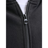 Jack & Jones Black Jjaero Sweat Zip Hette Jnr