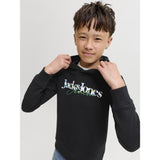 Jack & Jones Black Jjtom Sweat Hette Sn Jnr