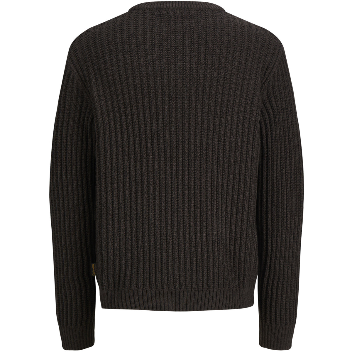 Jack & Jones Mulch Twisted Black Jjjaxon Strikk Crew Neck Jnr