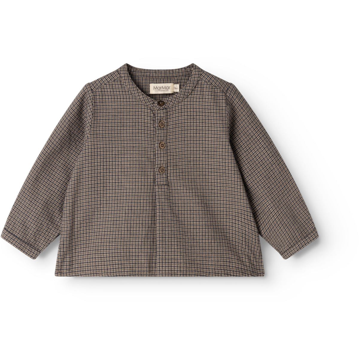 MarMar Structured Soft Cotton Houndstooth Check Totoro Skjorte