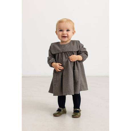 MarMar Structured Soft Cotton Houndstooth Check Dulle Kjole