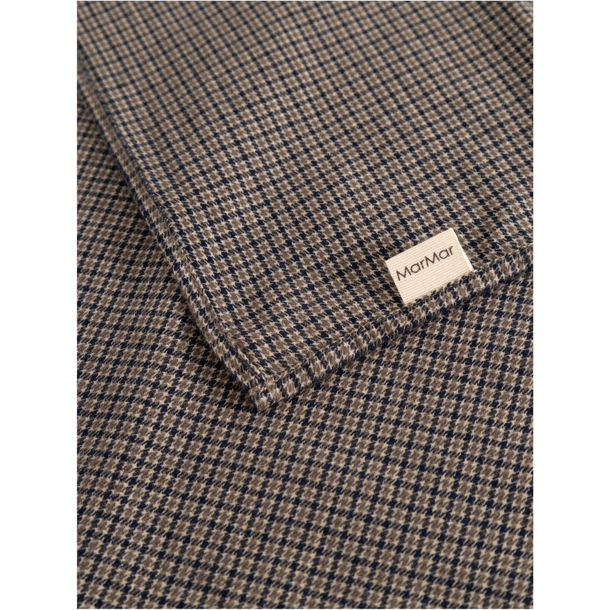 MarMar Structured Soft Cotton Houndstooth Check Airo Skjerf