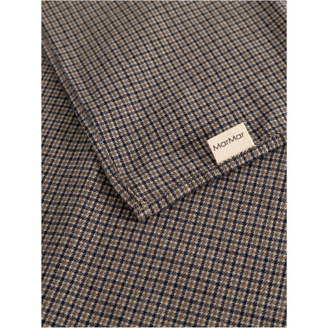 MarMar Structured Soft Cotton Houndstooth Check Airo Skjerf
